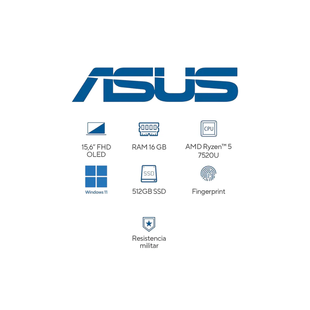 ASUS Vivobook E1504F – Ryzen 5 7520U | 16GB RAM | 512GB SSD | OLED - Image 6