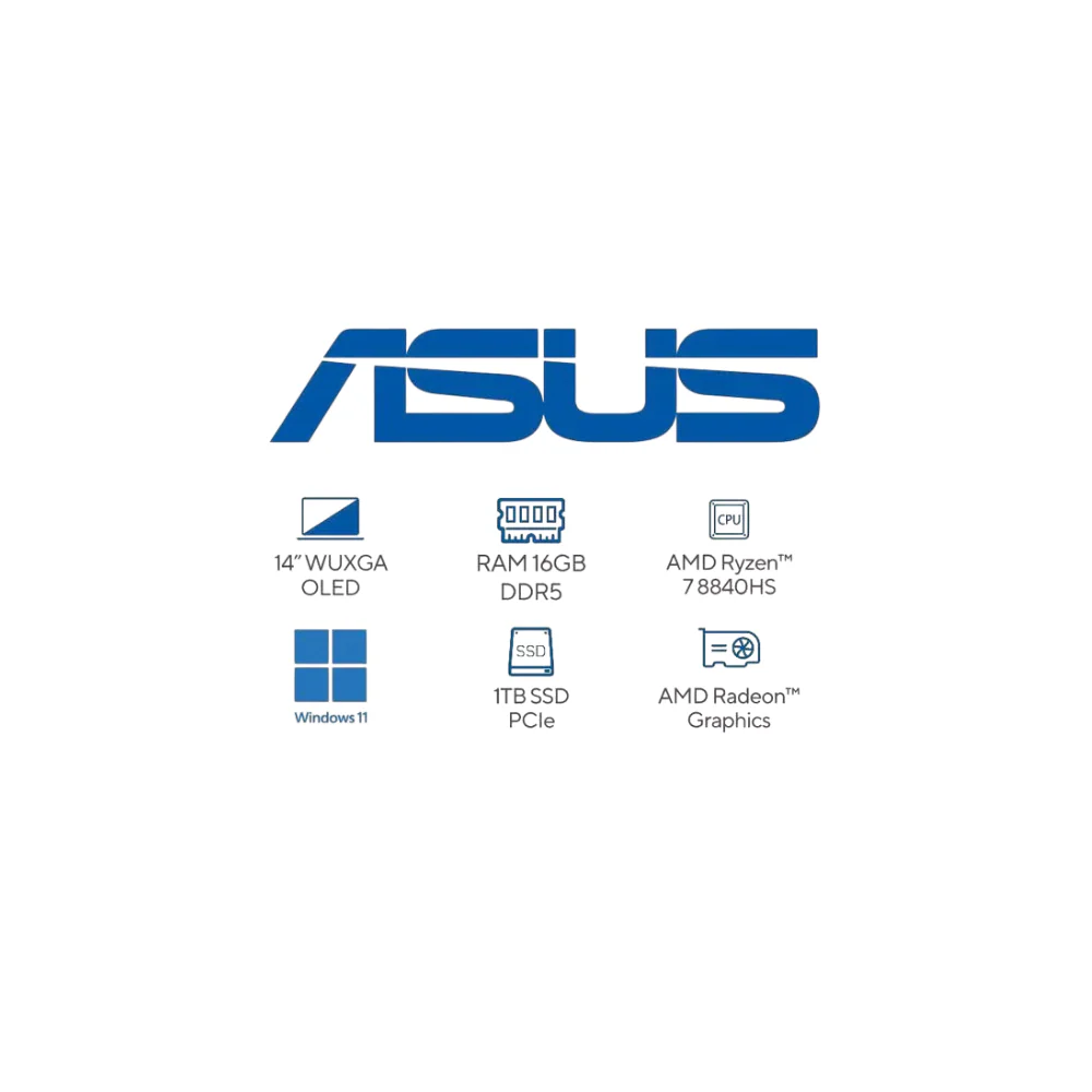 ASUS Zenbook UM3406H – Ryzen 7 8840HS | 16GB RAM | 1TB SSD | OLED - Image 6